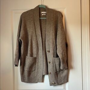 Brown wool blend cardigan